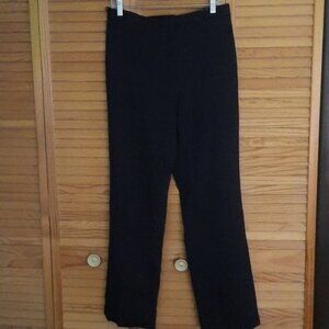 Roberto Cavalli Black Women Wool Blend Slit Hip Pockets Tuxedo Pants IT 48 US 12